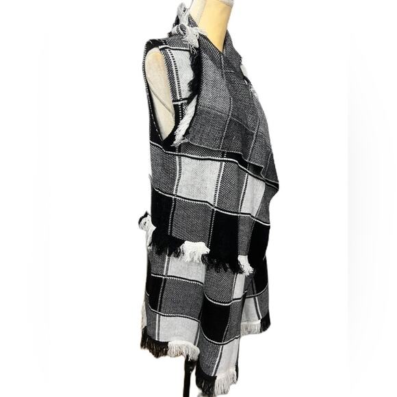 Checker Beautiful Womens Pullover Cardigan‎ Shawl Size Medium - Picture 4 of 7
